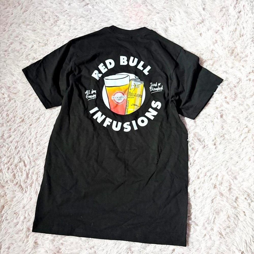 Scooters Red Bull Infusions Graphic Energy Drink Workwear Tshirt Unisex M Casual